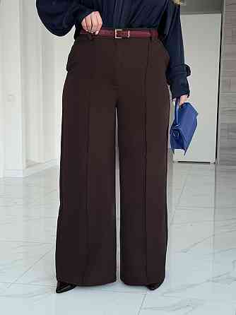 Широкі штани палаццо "Parker" |  Норма та батал Шоколадний, 50-52 Київ