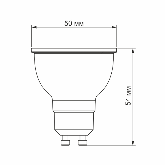 Лампа MR16e 6W GU10 3000K 220V LED Videx Житомир