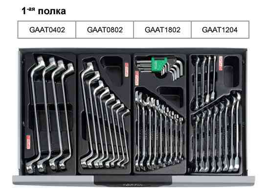 Візок з набором інструментів для СТО TOPTUL (Pro-Line) 7 секцій 229 од. GCAJ0014 Одеса