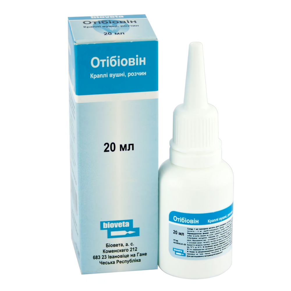 Ушные капли Отибиовин 20 мл, Bioveta (Чехия) Винница - изображение 1
