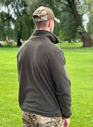 Військова тактична оливкова флісова кофта на змійці чоловіча тепла фліска тактична демісезонна кофта   WAR Львів