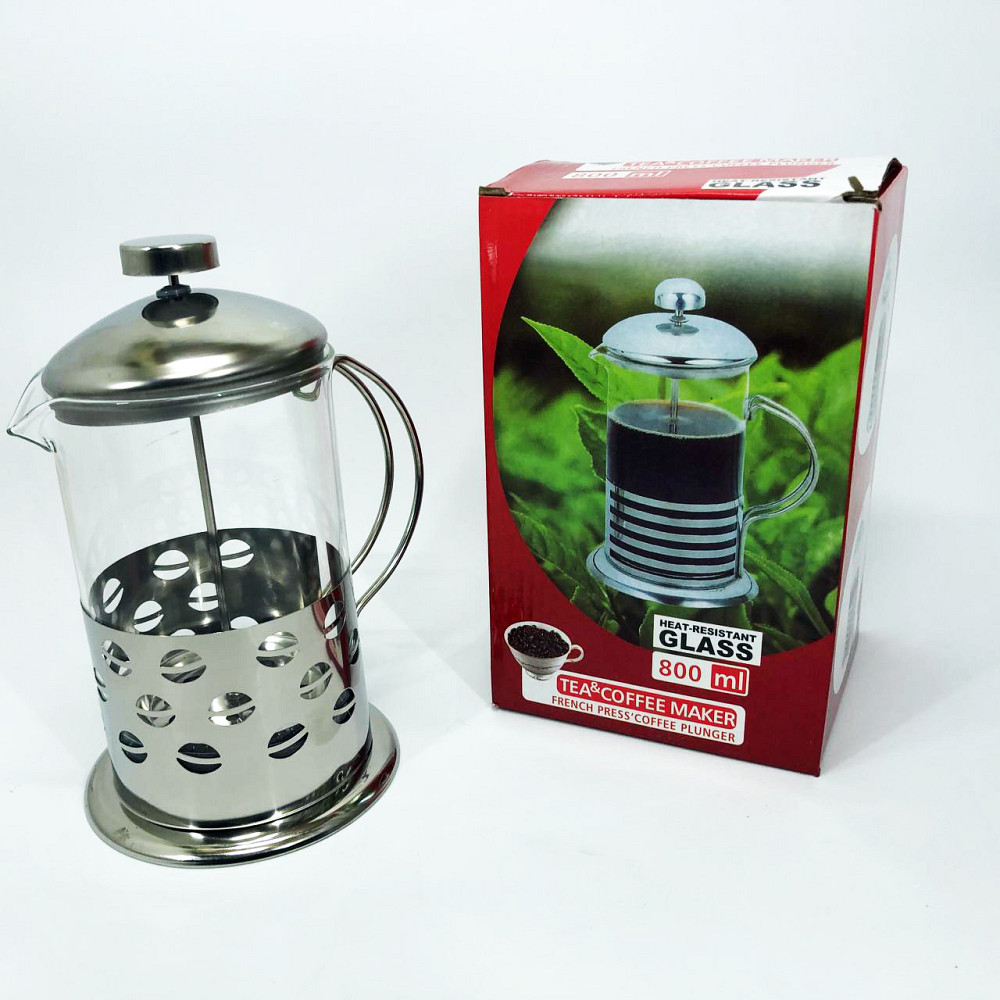 Багаторазовий френч-прес, Заварники для чаю та кави, Френч-прес з поршнем, Заварник скляний з пресом RH-37 Львів - фото 6