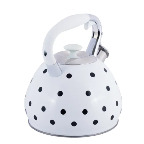 Чайник 3л нержавіюча сталь зі свистком з ручкою "soft-touch" (білий,беж,кавовий) 0695WH KAMILLE Житомир - фото 9