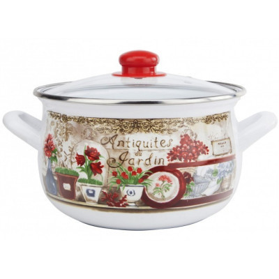 Каструля Gusto "Квітковий сад" 22 см 5,1 л (GT-T-122-FG) Вінниця - фото 1