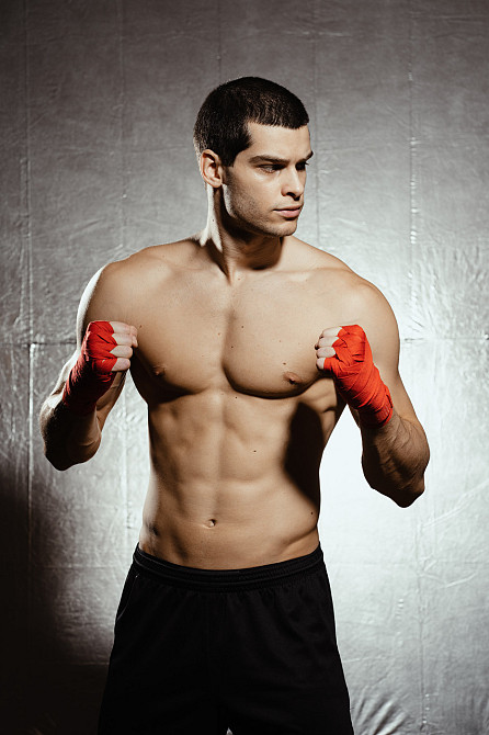 Спортивні бинти для боксу PowerSystem Boxing Wraps червоні 4 метри Київ - фото 6