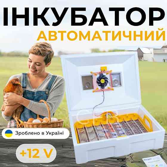 Автоматичний інкубатор для яєць Теплуша ІБ-72 Люкс 12-50 ТАВ ТЕНовий з живленням 2в1 12В та 220В Київ