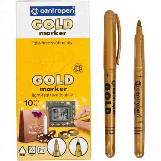Маркер перманентний "Centropen" gold 2690 золотий 3 мм, шт Київ