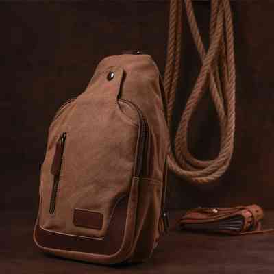 Сумка Vintage Мужская через плечо Коричневая (20389) Винница