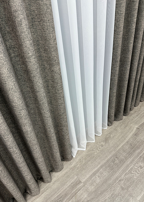 Шторная ткань лен фактурный легкий, коллекция 