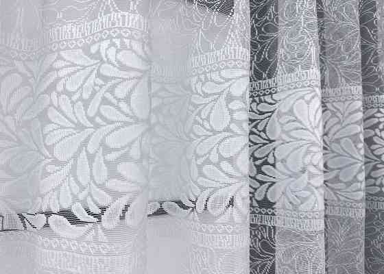 Тюль жаккард VR-Textil № 1527т Арка на кухню цвет белый 400х150 см (53-0118) Киев