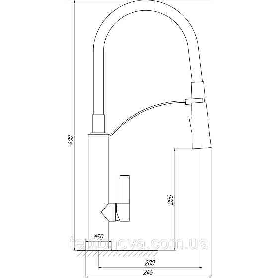 Смеситель для кухни TOPAZ SARDINIA TS 8817-H23-W-S Черновцы