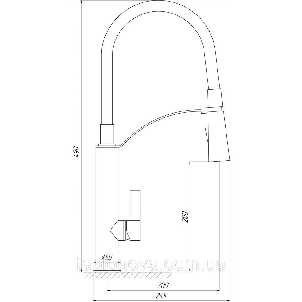 Смеситель для кухни TOPAZ SARDINIA TS 8817-H23-W-S Черновцы - изображение 4