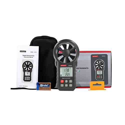 Анемометр із функцією вимірювання об'ємної витрати 0,3-30 м/с, -10-45 °C WINTACT WT87C Одеса