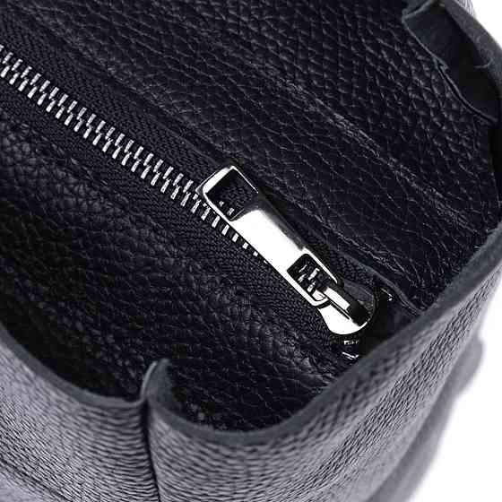 Зручна сумка-шоппер із натуральної шкіри Shvigel 22845 Чорна Київ