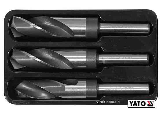 Набір свердл по металу YATO: HSS 4241, Ø22-24-25мм, L=75/150мм, до нержав.і конструкц.сталі, 3шт[10] Одесса