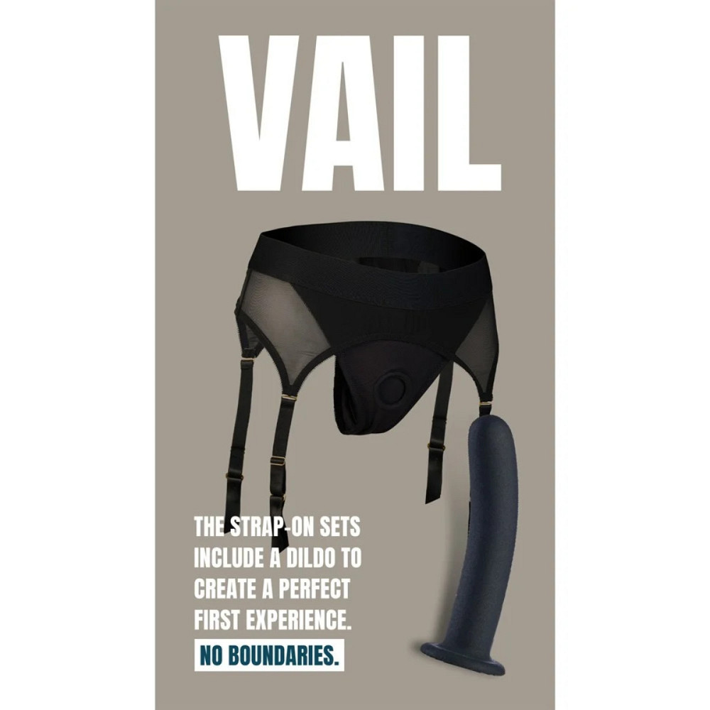 Страпон із трусиками-підв'язками Dream Toys Bold Vail, чорний, розмір S Sex Aura Київ - фото 9