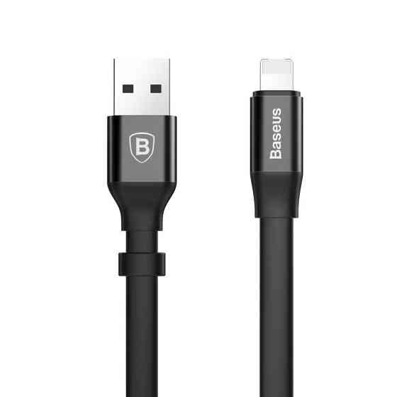 Кабель USB-Lightning/MicroUSB Baseus Two-in-one Portable Cable CALMBJ-01 (Чорний, 0.23м) Николаев