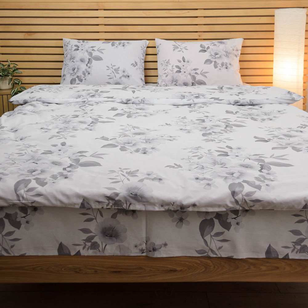 Комплект постільної білизни полуторний Бязь ранфорс Аманда 150х220 120 г/м2 YouStar (Білий) 2 х 50х70 Суми - фото 1