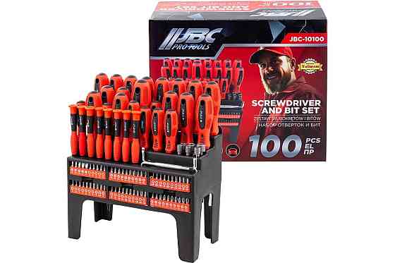 Набір викруток та біт JBC 100 предметів, на пластиковому стенді JBC-10100 Одеса