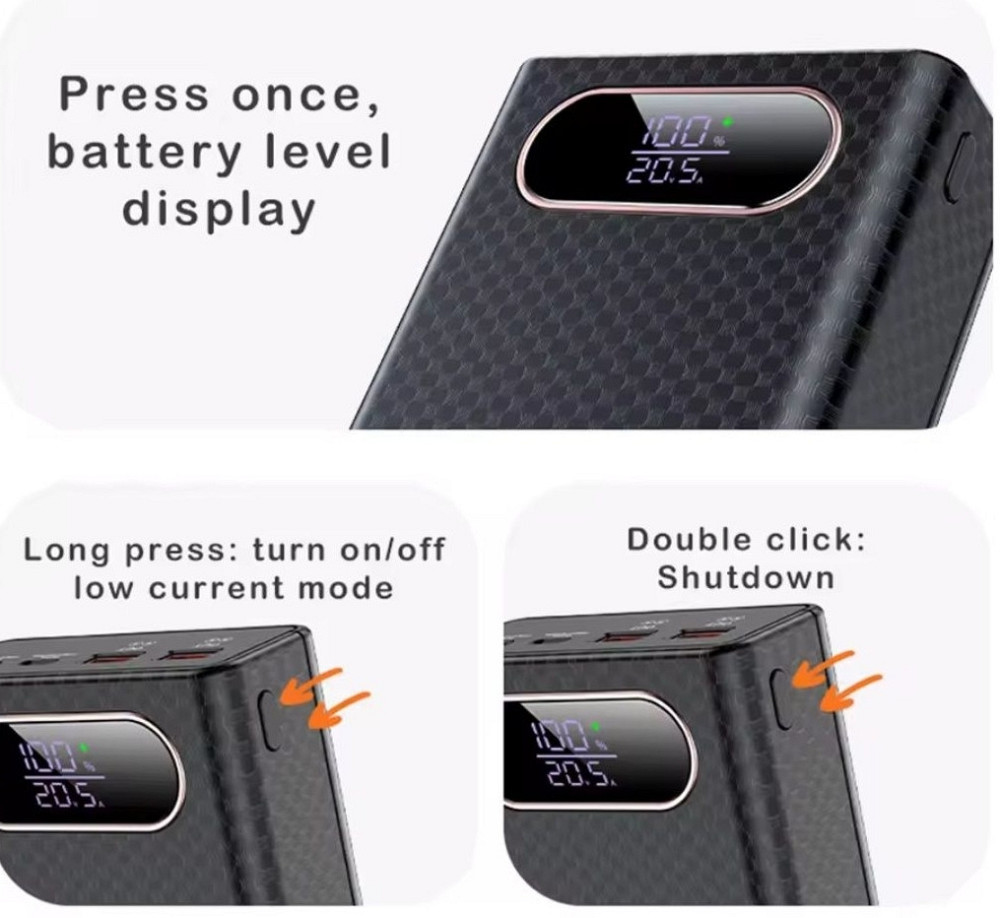 Павербанк корпус 100w для ноутбука ёмкость 30000mAh 21700 PD QC type C. Киев - изображение 2