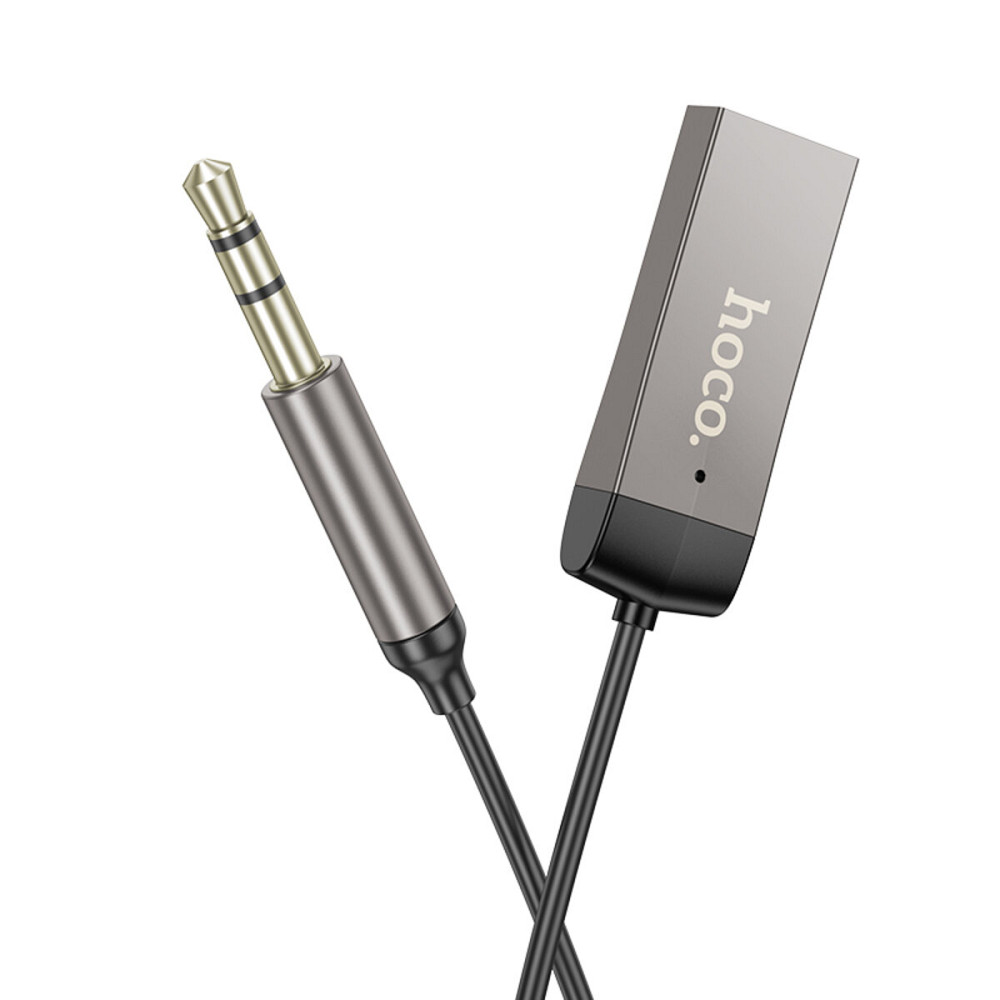 Bluetooth-ресивер HOCO E78 Benefit car AUX BT receiver with cable Black Metal Gray (6942007605663 ) Київ - фото 3