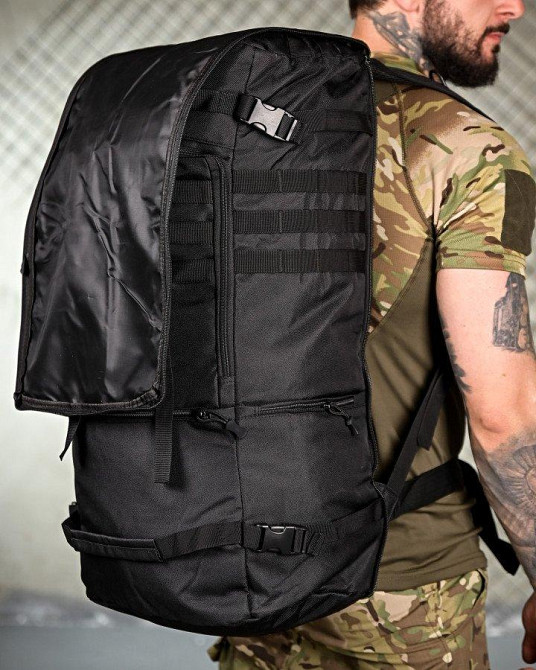 Тактичний рюкзак-баул X-TACTICAL black ПП4724 Одеса - фото 5