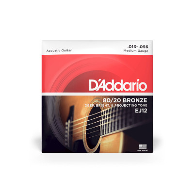 Струни для гітари D'Addario 80/20 Bronze Medium (13-56) (EJ12) Вінниця - фото 1
