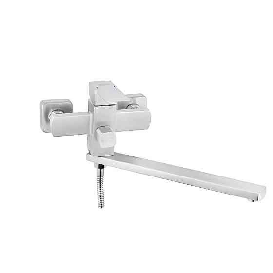 Змішувач для ванни з душовим гарнітуром Kroner KRP Edelstahl Kubus ESG070 сатин Київ