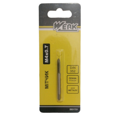 Метчик Werk M4x0.7мм, 1шт. (122707) Винница - изображение 2