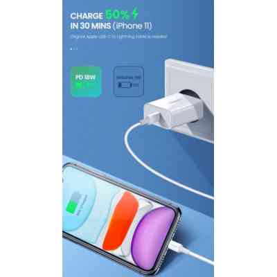 Зарядное устройство Ugreen CD137 Type-C PD 20W Charger (White) (60450) Винница