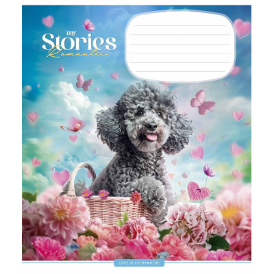 Зошит Школярик Romantic stories 12 аркушів клітинка (012-3464K) Вінниця - фото 1
