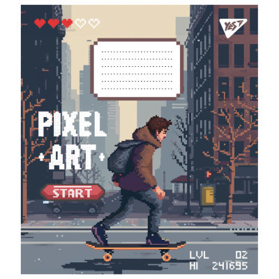 Зошит Yes Pixel art 12 аркушів лінія (767228) Вінниця - фото 2