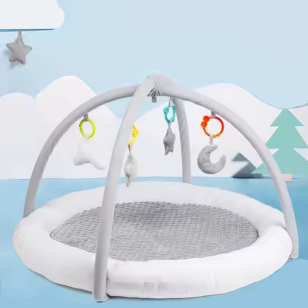 Развивающий детский коврик, коврик с мягкими бортиками и игрушками, игровой коврик для малышей, серый Каменец-Подольский - изображение 7