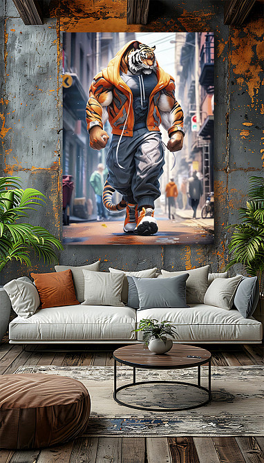 Картина Холсті в спортзал  Тигр KLM_1 Київ - фото 3