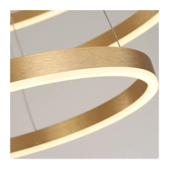 Светодиодная люстра Олимпия  PJ812G-3 40+60+80см (3 кольца) Золотистая Винница