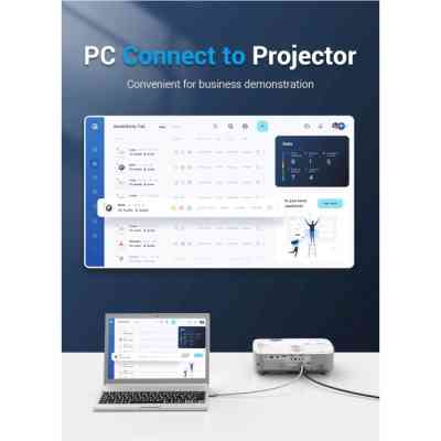 Кабель HDMI M - M, 2.0 м, V2.0, 4K 60Гц, обплетення, Silver Metal Type Vention Винница