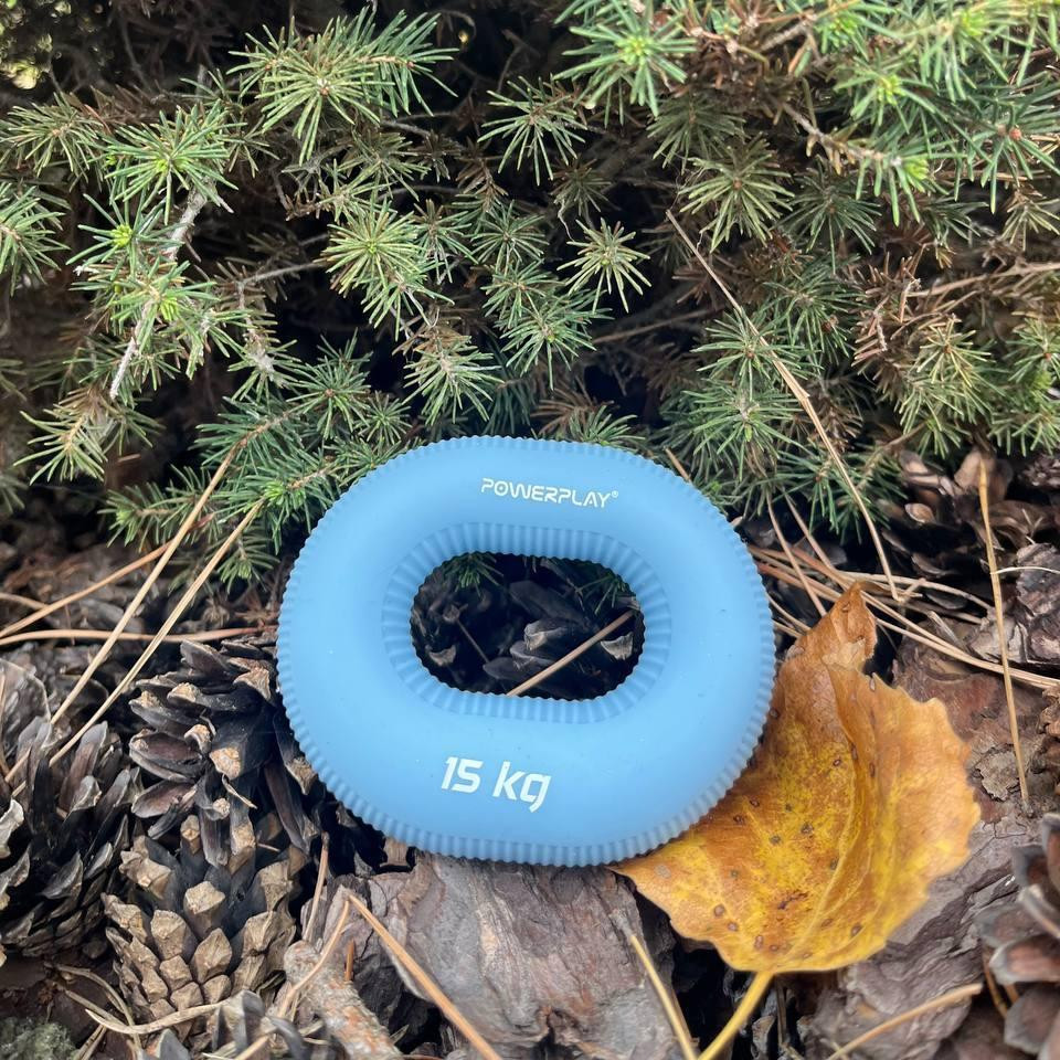 Еспандер кистьовий силіконовий PowerPlay PP-4336 Hand Grip Light 15 кг. Блакитний Каменское - изображение 3