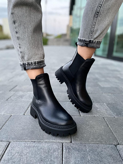 Без бренда Черевики жіночі GREMMY чорні натуральна шкіра зима висота 13 см (604/1) Коломия - фото 6