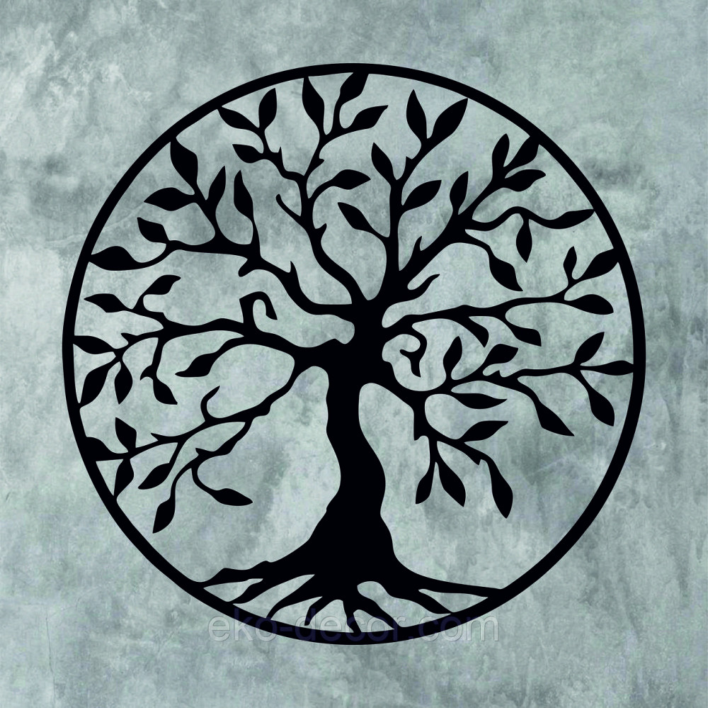 Декоративное настенное 3D Панно «Дерево в кругу» Декор на стену с объемом Киев - изображение 6