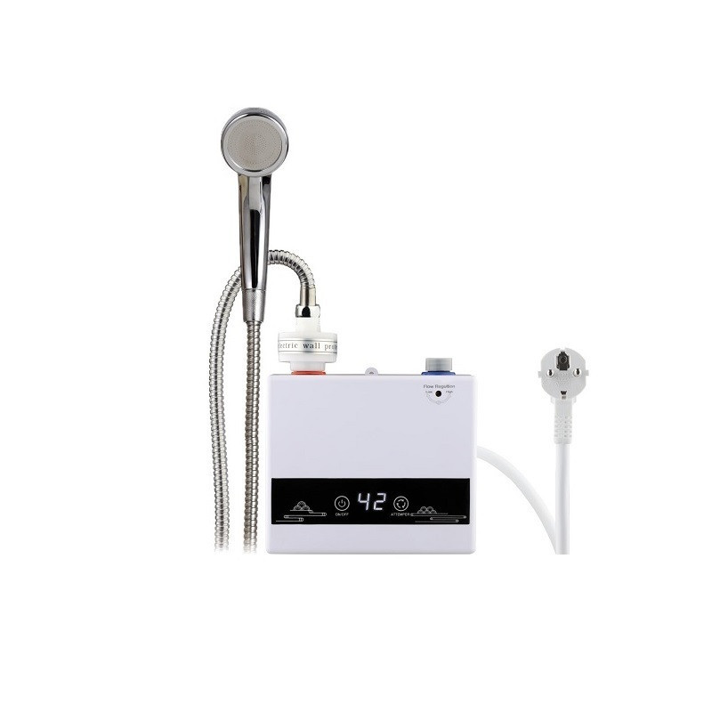 Настінний проточний водонагрівач Zerix BWH-01-ES з індикатором температури та вилкою ZX5013 Харків - фото 2