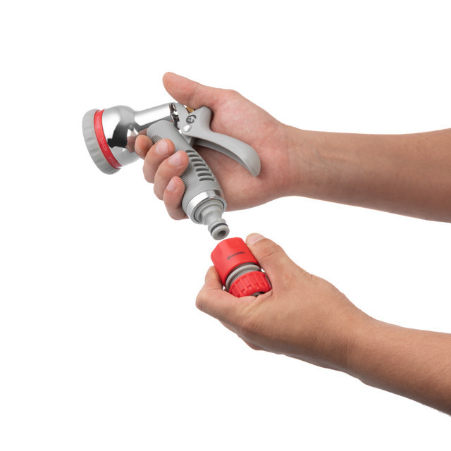 Пістолет-розпилювач для поливу, 8 режимів, хромований, матеріали: ABS, PP, TPR, Zinc alloy, набір аксесуарів для підключення Київ - фото 3