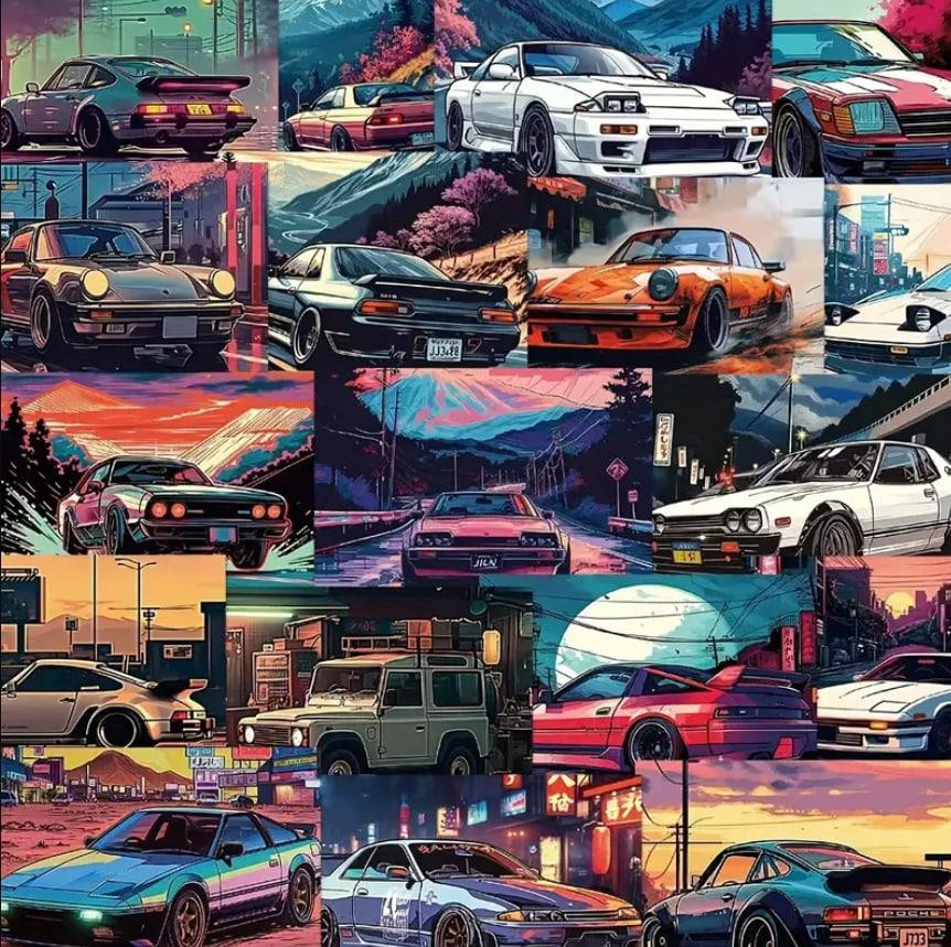 Стикеры ретро гонки, автомобили. Водонепроницаемые виниловые наклейки, авто стикерпак, наклейки гоно Киев - изображение 6