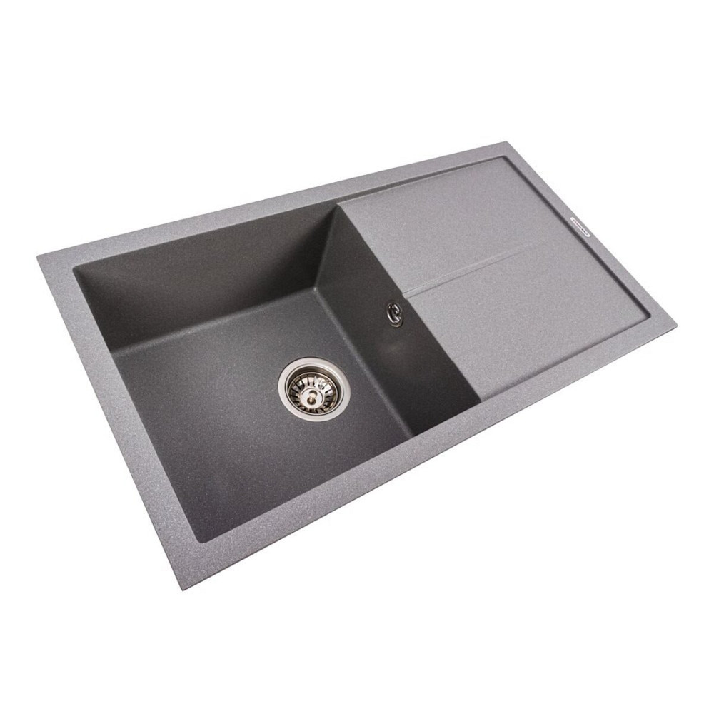 Гранітна мийка для кухні VALESO SOLID 7843 матова Сірий металік Коломыя - изображение 2