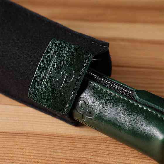 Практичная ключница из натуральной гладкой кожи Зеленый (GRANDE PELLE) Киев