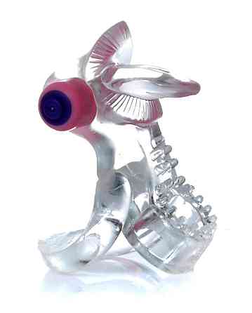 Ерекційне вібро кільце BOSS - Tongue Vibro Cock Ring Clear, BS6700051 Sex Aura Київ