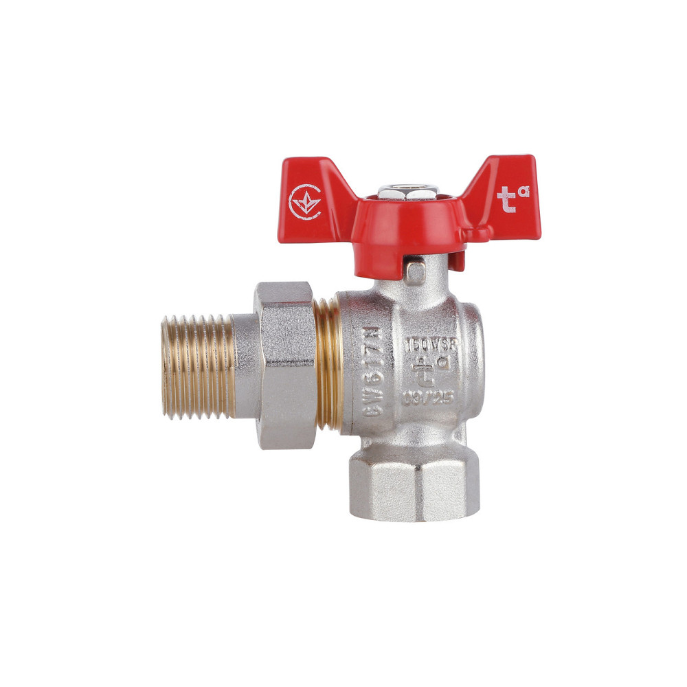 Кран кульовий "Американка" Thermo Alliance Standart 1/2" ВН кутовий SD222NW15PN40 Київ - фото 4