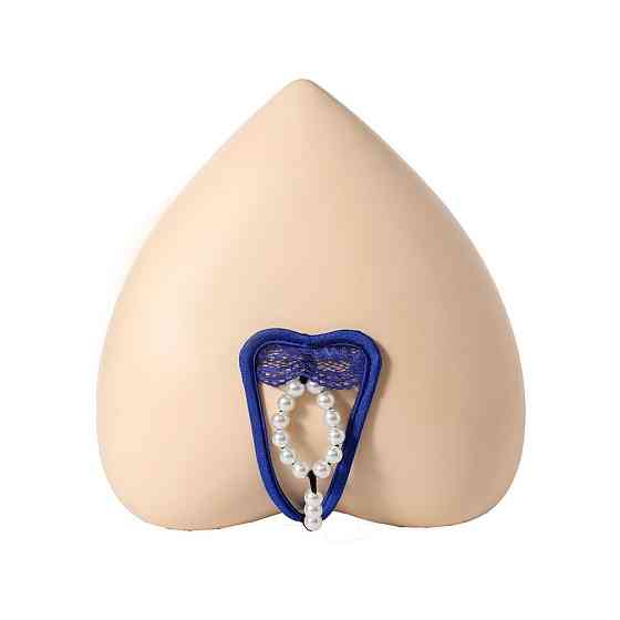 Чоловічі труси без лямок з намистом one size синій Київ