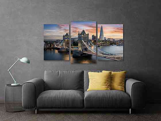 Модульна картина у вітальню/ спальню Лондон   Art-582_3 100x150 см Київ