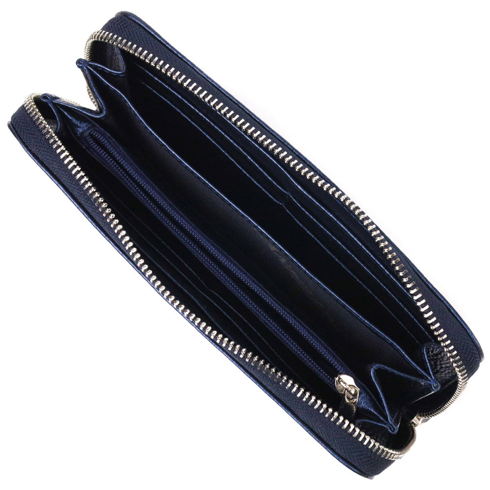 Превосходный кошелек с отливом для женщин из натуральной кожи флотар CANPELLINI 21616 Синий Киев - изображение 4