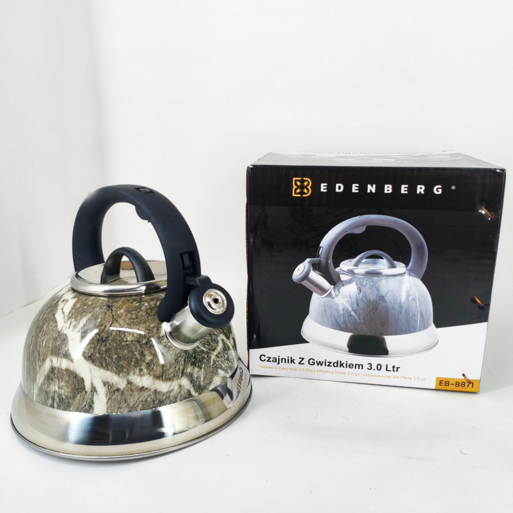 Чайник для газовой комфорки Edenberg, Чайник для плиты со свистком для чая газовых плит FC-24 Львов - изображение 2